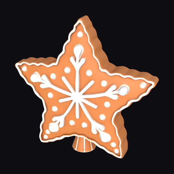 Gingerbread Star Cookie Topper