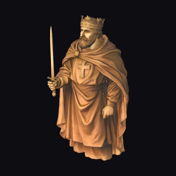 Medieval King with Sword