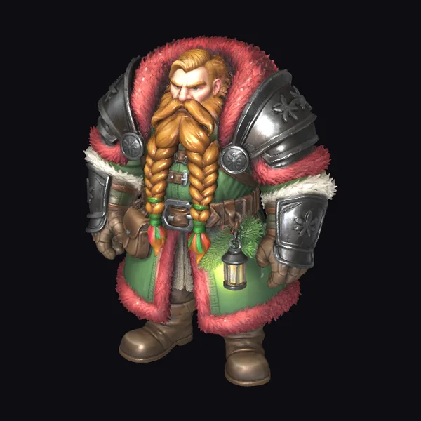 Furry Dwarf Warrior Portrait