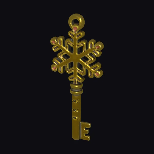 Golden Snowflake Key