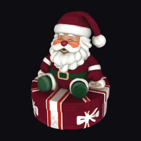 Santa on Gift Box