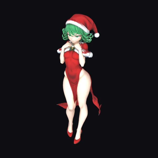Green-Haired Santa Girl
