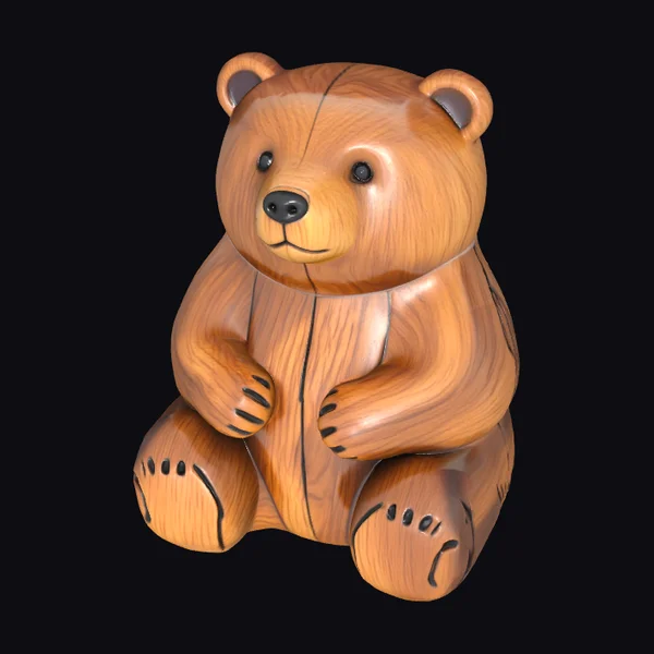 Wooden Teddy Bear