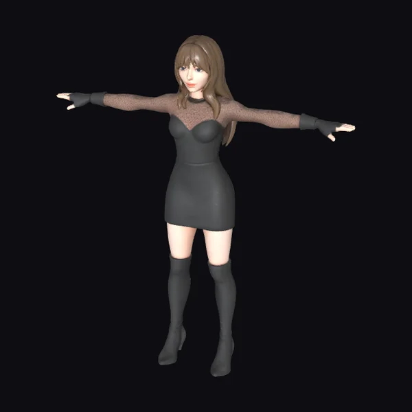 Elegant Avatar Female Pose