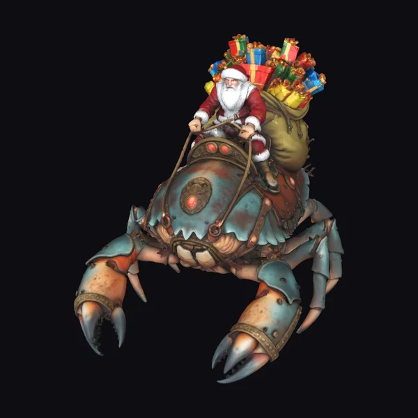 Steampunk Santa Crab Sleigh