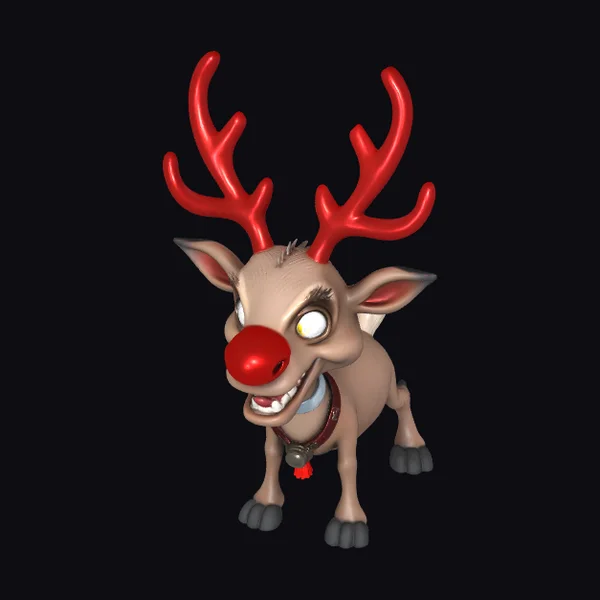 Cartoonish Reindeer Character