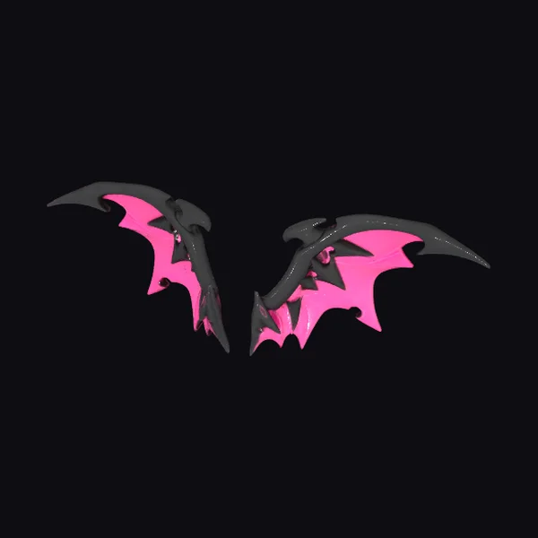 Pink Demonic Bat Wings
