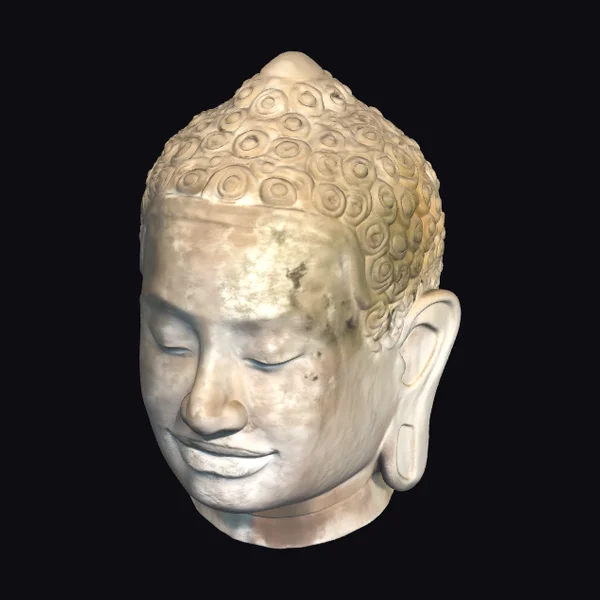 Serene Stone Buddha Head