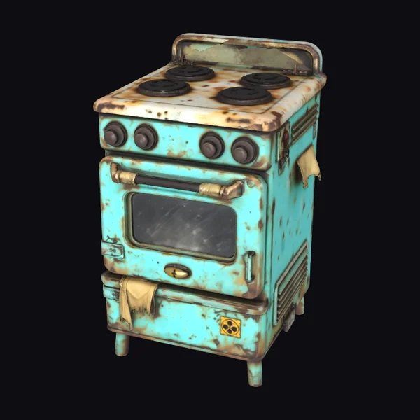 Rusty Teal Stove