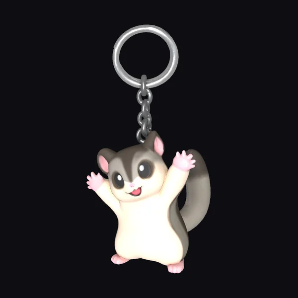 Cute Sugar Glider Keychain