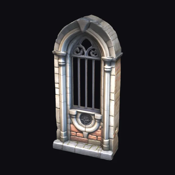 Medieval Stone Wall Window