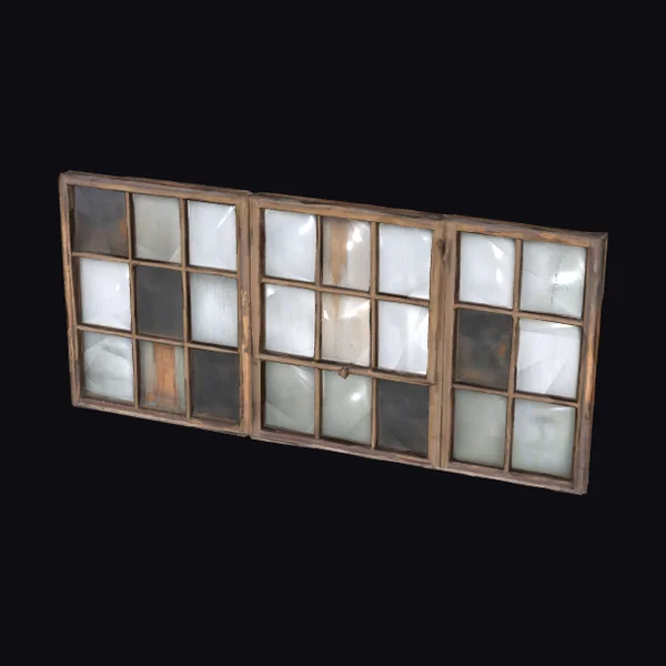 Rustic Wooden Window Triptych