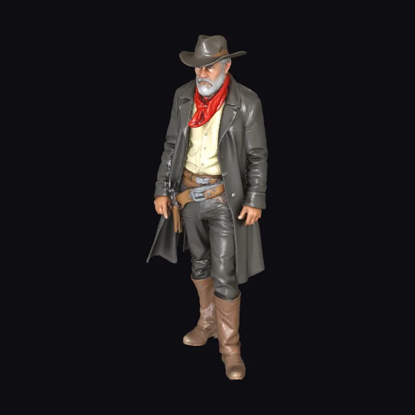 Weathered Old West Gunslinger