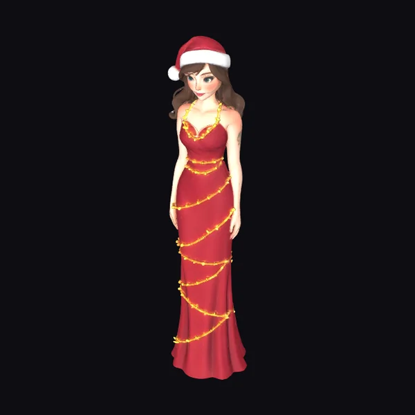 Elegant Christmas Lady