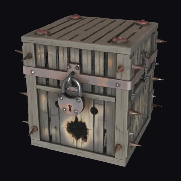 Guarded Wooden Crate