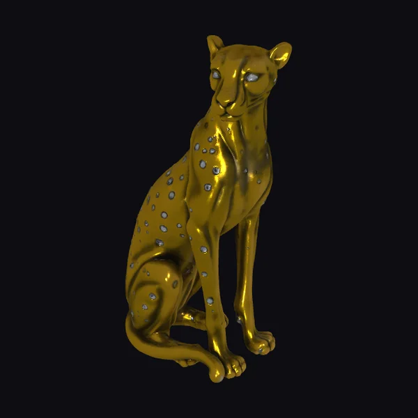 Golden Sitting Cheetah