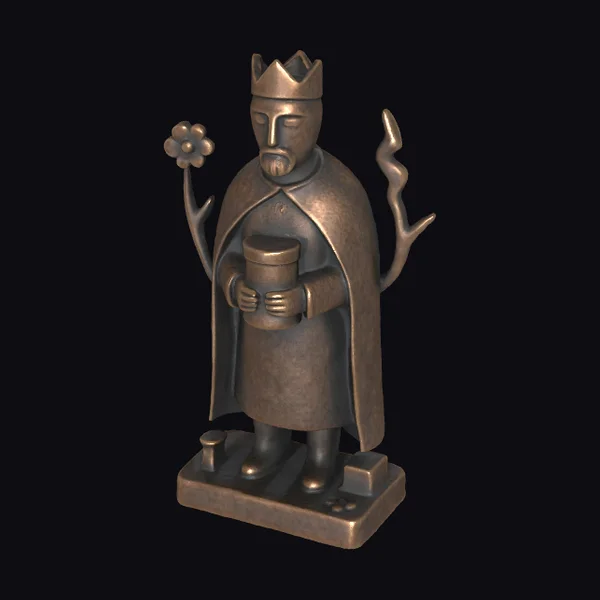 Bronze King Figurine
