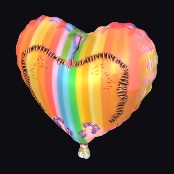 Rainbow Heart Balloon