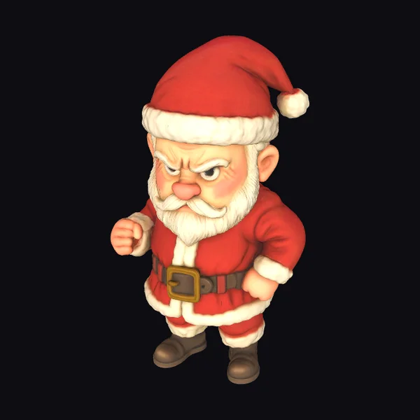 Determined Santa Claus