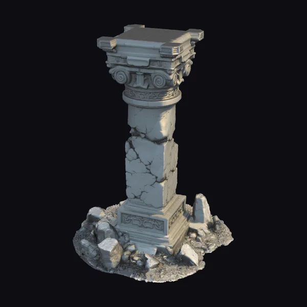 Broken Ancient Column Ruin