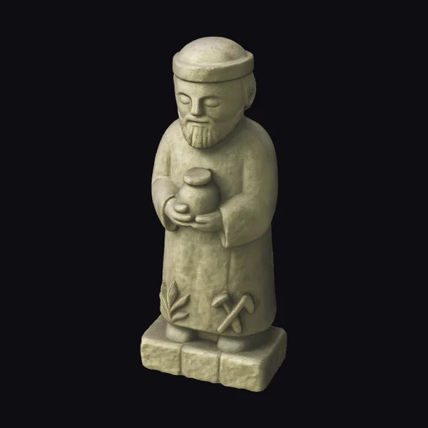 Stone Old Man Statue