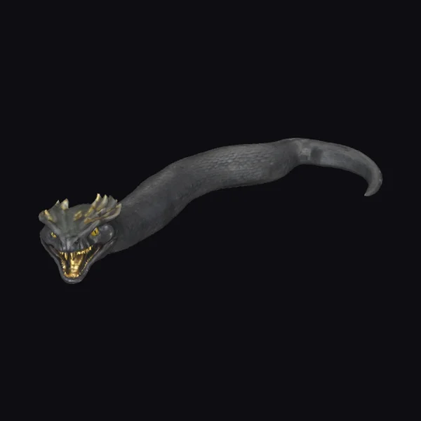 Black Dragon Serpent Head
