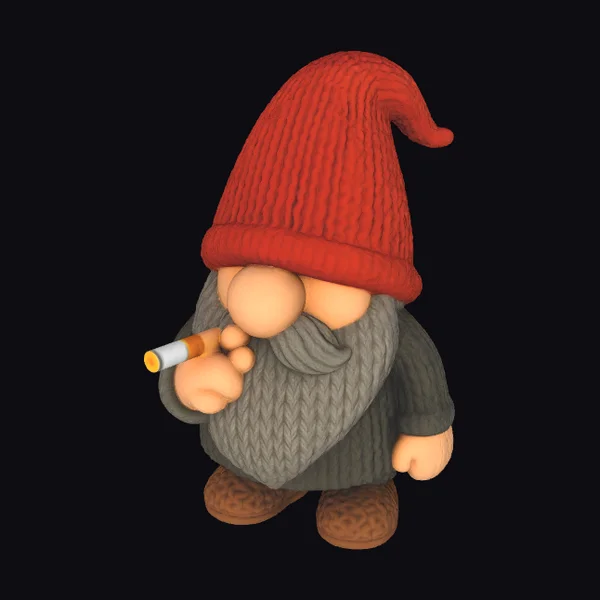 Smoking Gnome Figurine