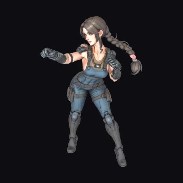 Female Cyber Warrior Character