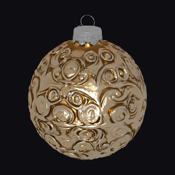 Golden Swirl Christmas Ornament