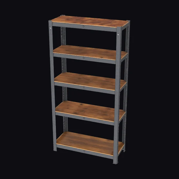 Metal Wooden Shelf Unit