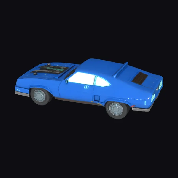 Blue Retro Sports Car