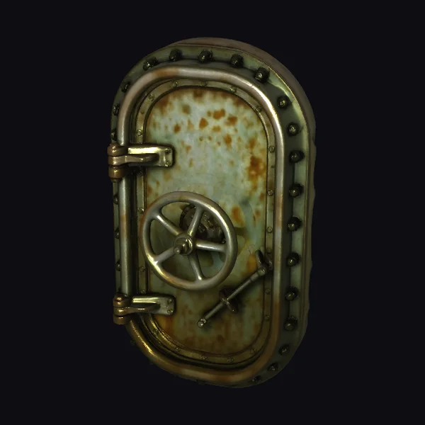 Rusty Submarine Hatch Door
