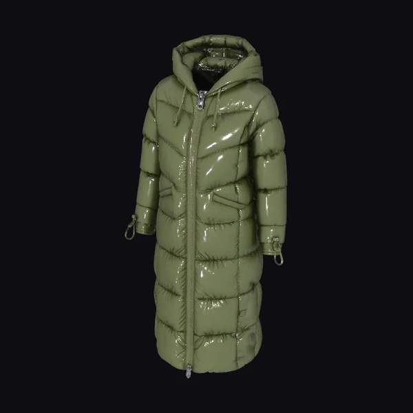 Olive Green Puffer Coat