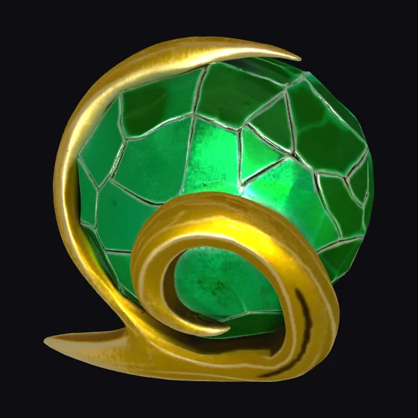 Green Mosaic Ornate Sphere