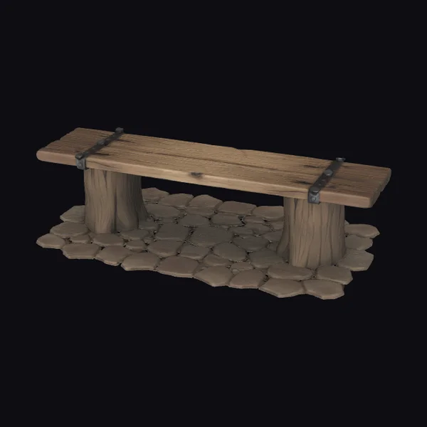 Rustic Wooden Bench