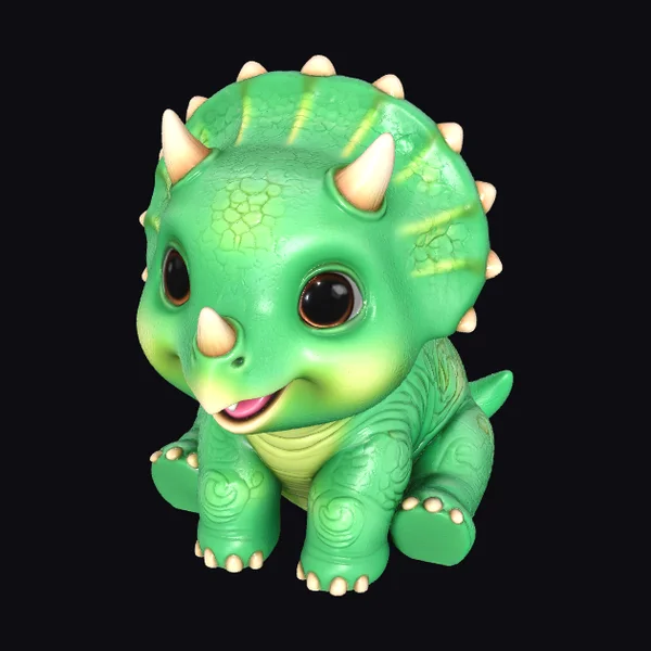 Cute Triceratops Baby Dinosaur