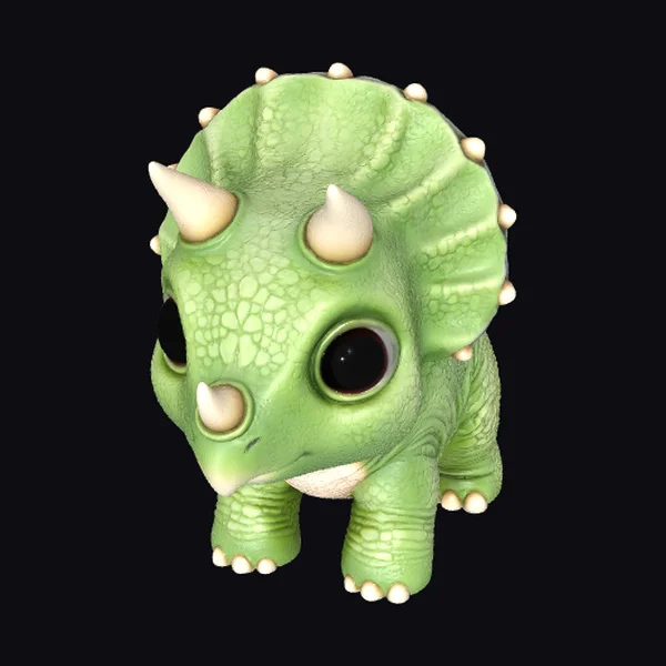 Cute Triceratops Dinosaur Baby