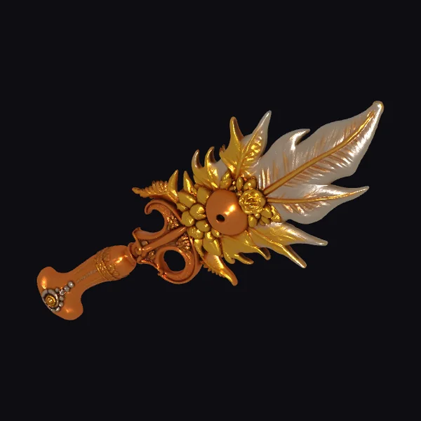 Ornate Gold Pistol