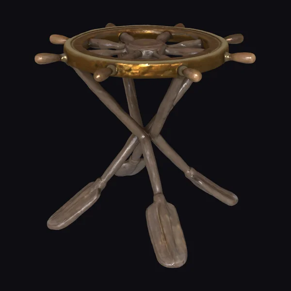 Vintage Ship Wheel Table