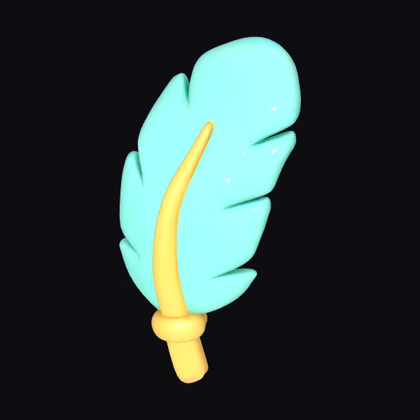 Turquoise Feather Amulet