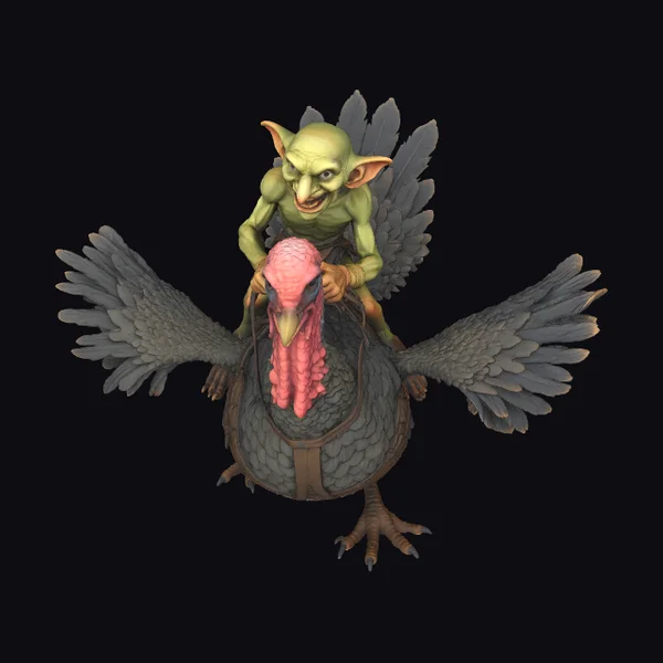 Goblin Riding Large Turkey