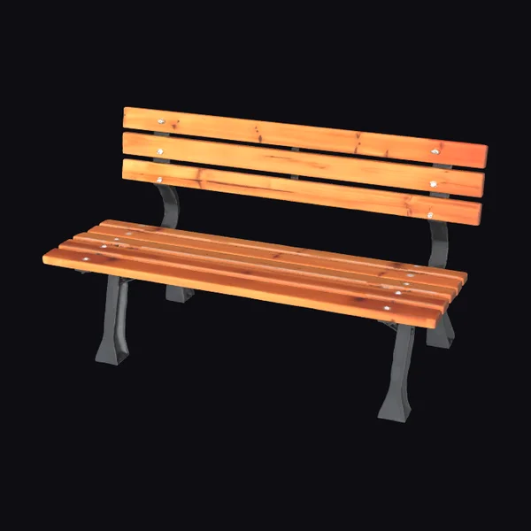 Wooden Park Bench