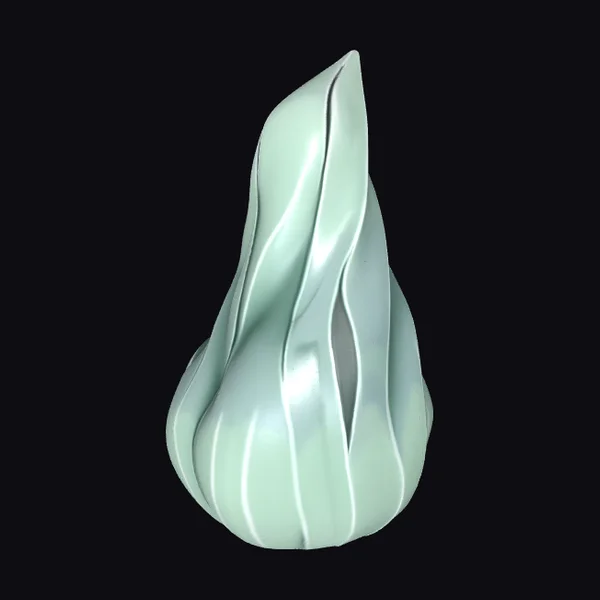 Elegant Green Abstract Sculpture