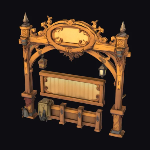 Ornate Wooden Archway