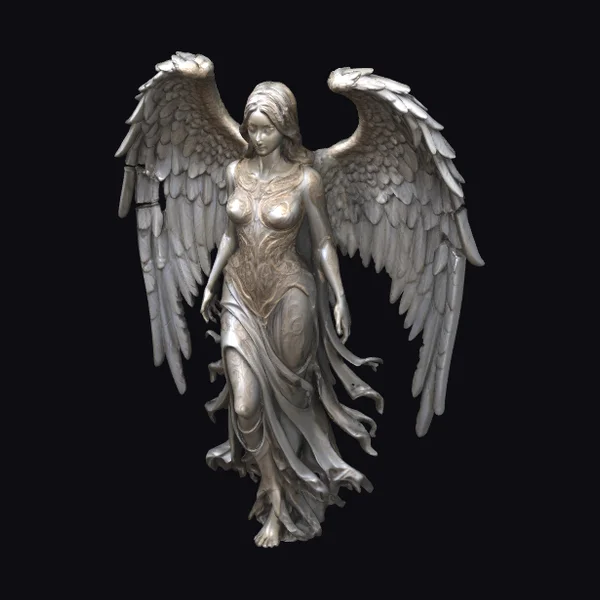 Weathered Angel Sculpture