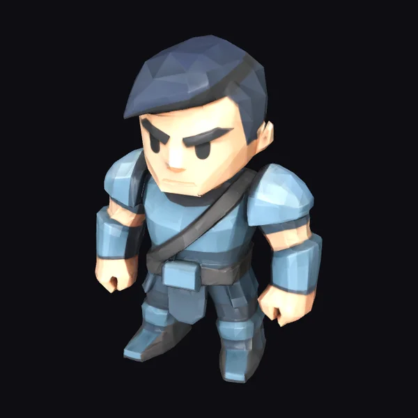 Low Poly Warrior Stance