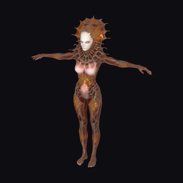 Glowing Alien Female Form