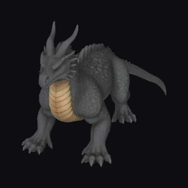 Gray Scaly Dragon Creature