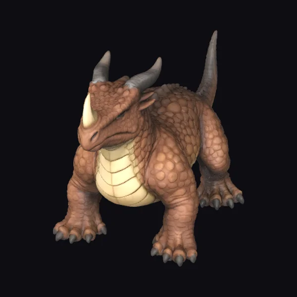 Brown Scaly Horned Creature