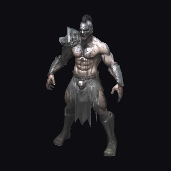 Muscular Warrior with Axe